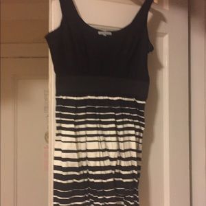 Large black and white dress
